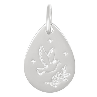Médaille Colombe, Argent 925, 16x11,5 mm - Lumiosa
