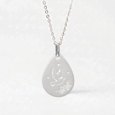 Médaille Colombe, Argent 925, 16x11,5 mm - Lumiosa