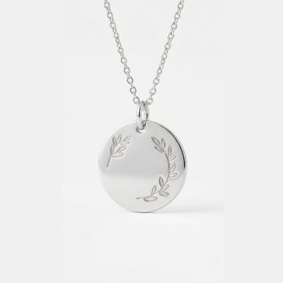 Médaille Lauriers, Argent 925, 17 mm - Lumiosa