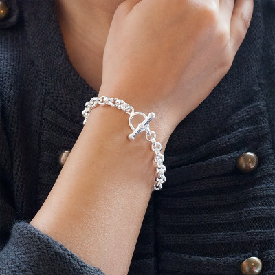 Bracelet Maille Jaseron, Argent 925, 19 cm - Artemis