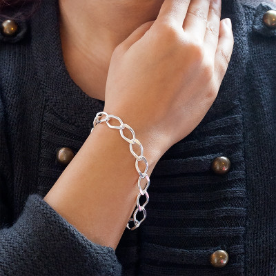 Bracelet Maille Rombo, Argent 925, 21cm - Artemis