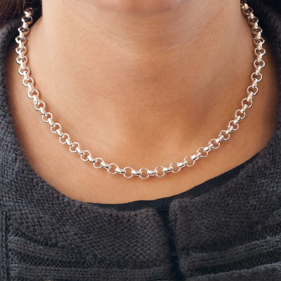 Collier Maille Jaseron, Argent 925, 45 cm à 55 cm - Artemis