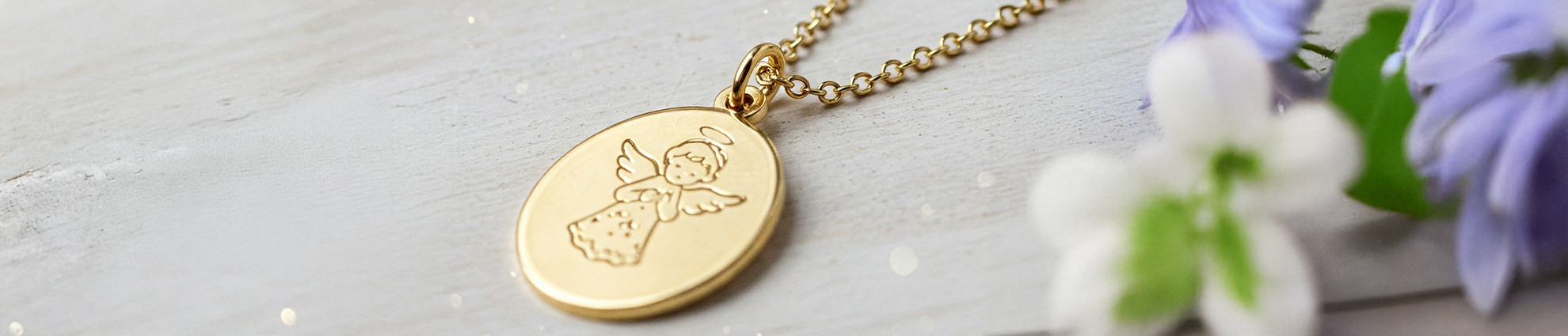 Médaille ange or jaune