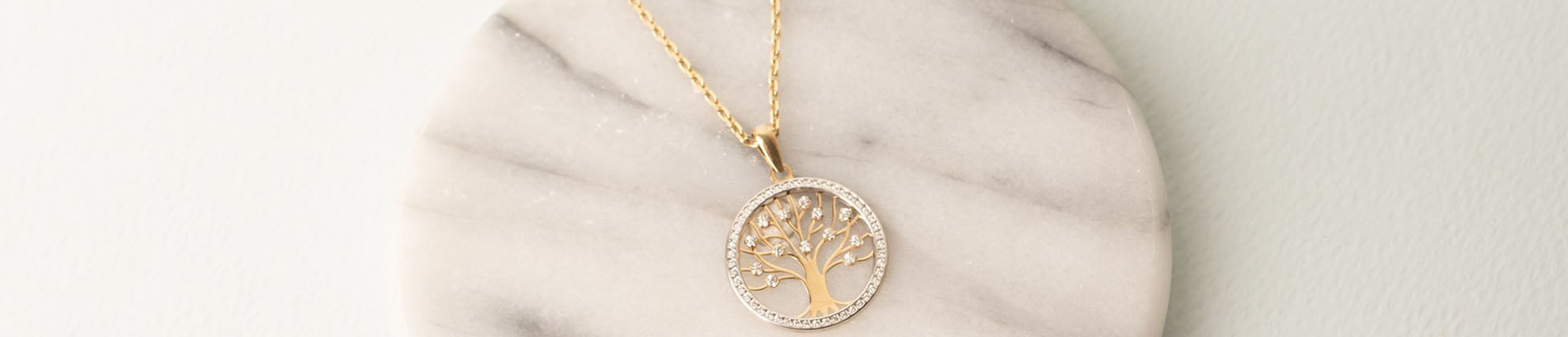Pendentif arbre de vie or jaune