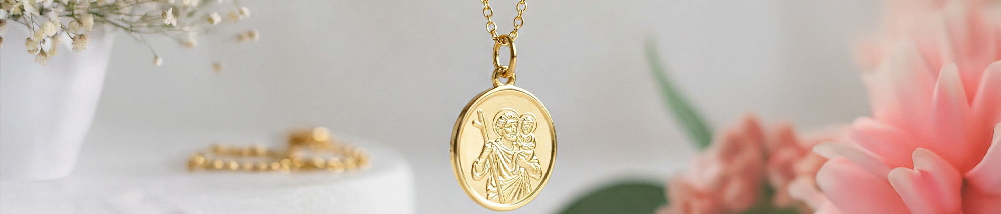 Médaille Saint Christophe or jaune
