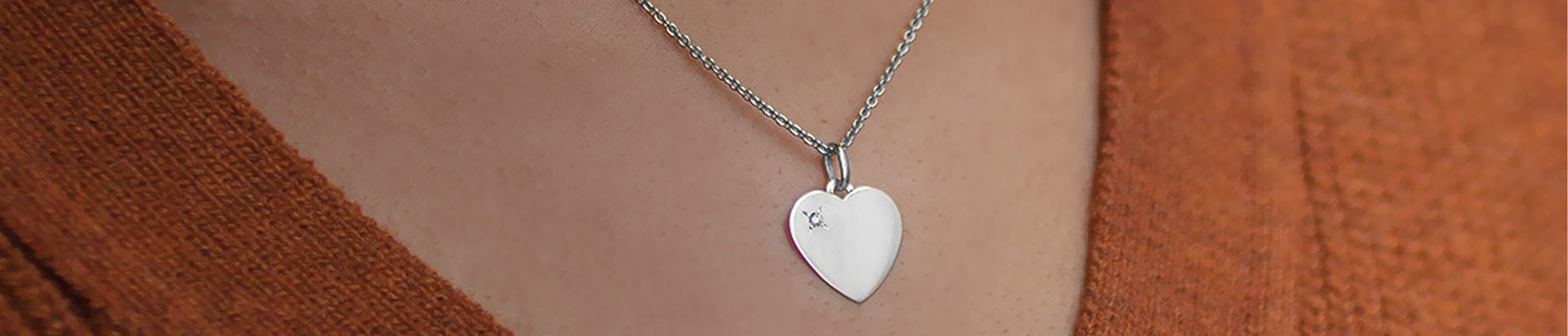 Pendentif Personnalisé or blanc