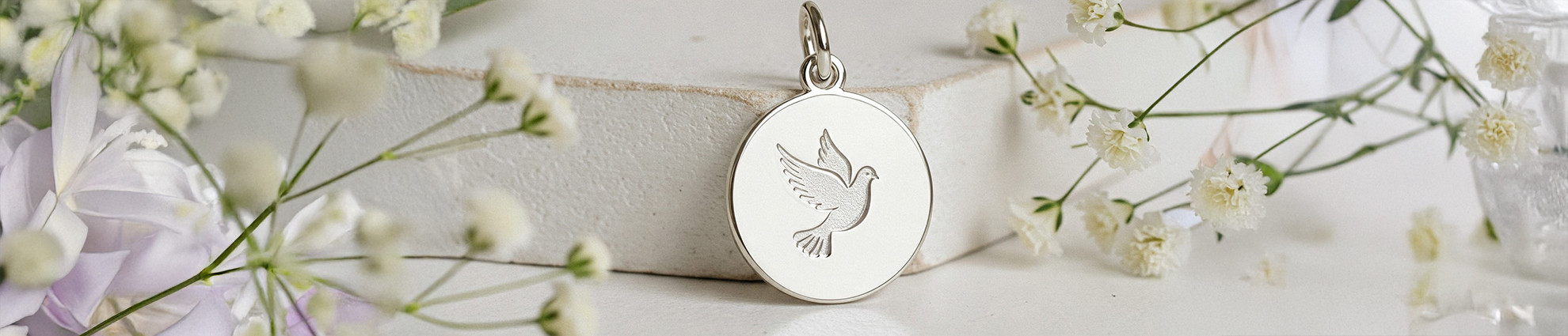 Medaille colombe bapteme